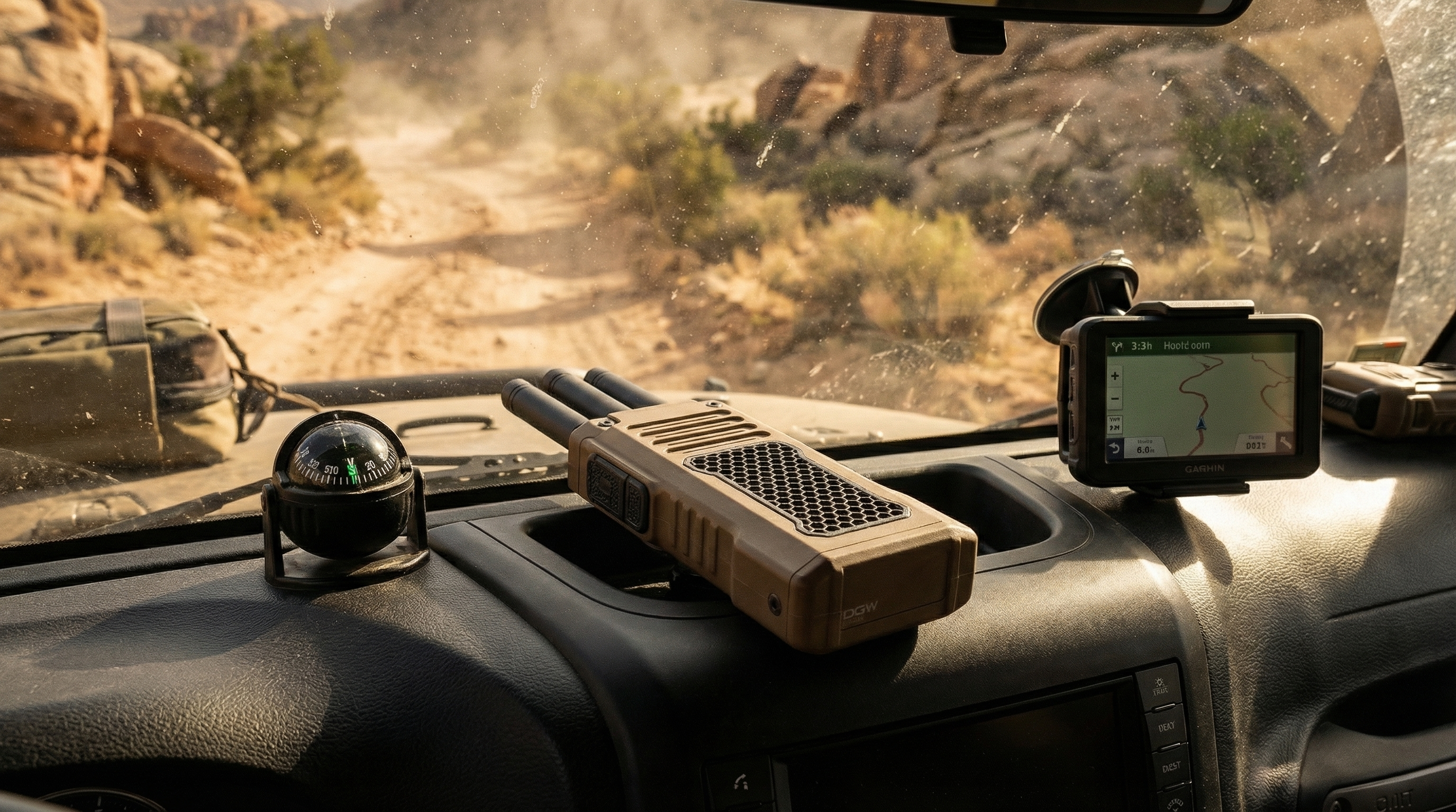 Vehicle dash — overland setup